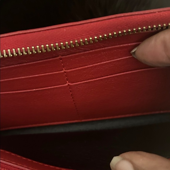 YSL Red Leather Wallet - Picture 6 of 10